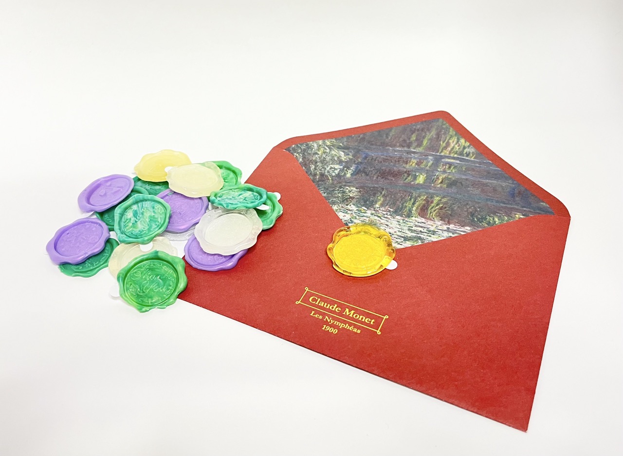 セリア シーリングスタンプ 押し型 Sサイズ リボン ハート 肉球 気持ち良く 