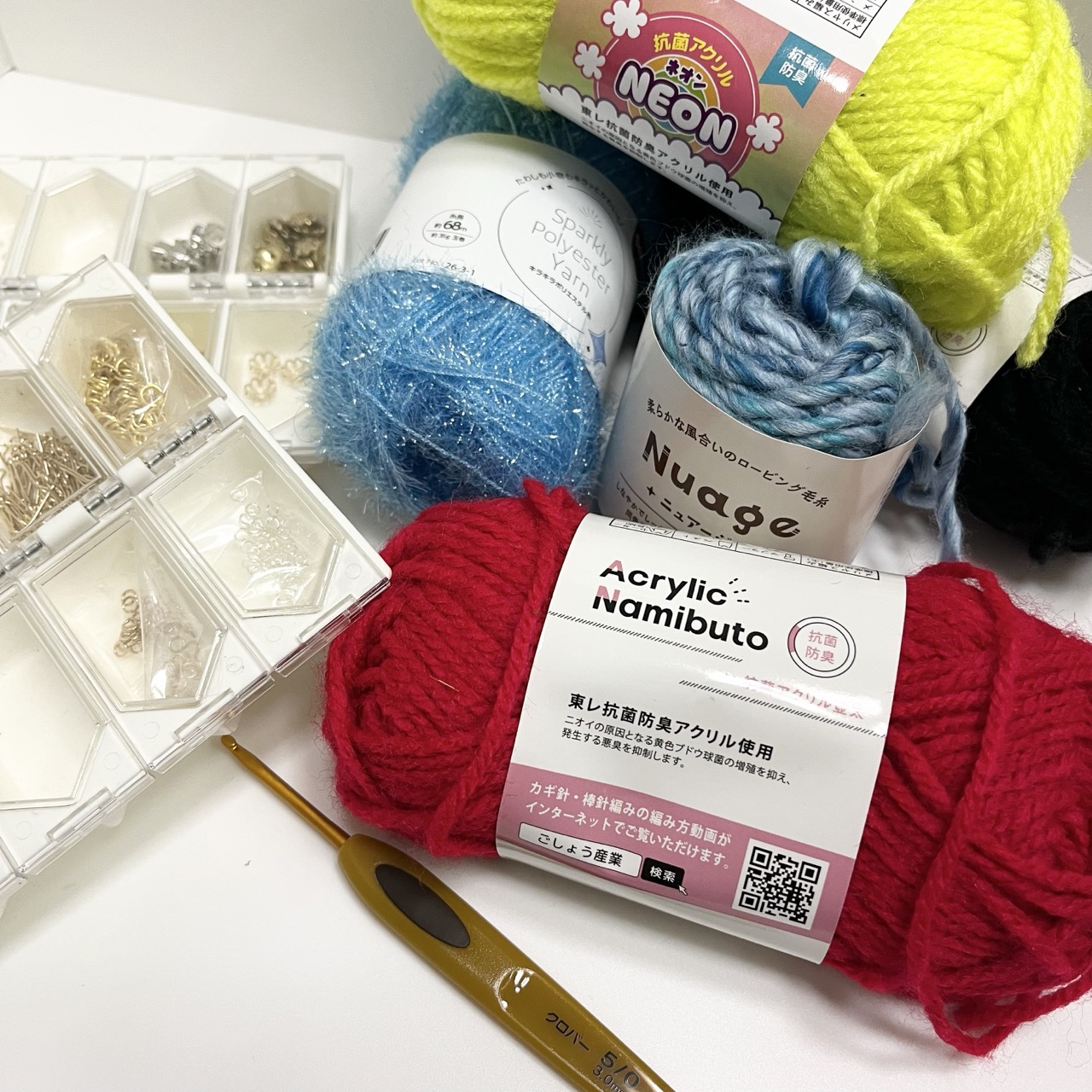 セリアで買える毛糸やアクセサリーパーツなどハンドメイド販売に使いやすい素材