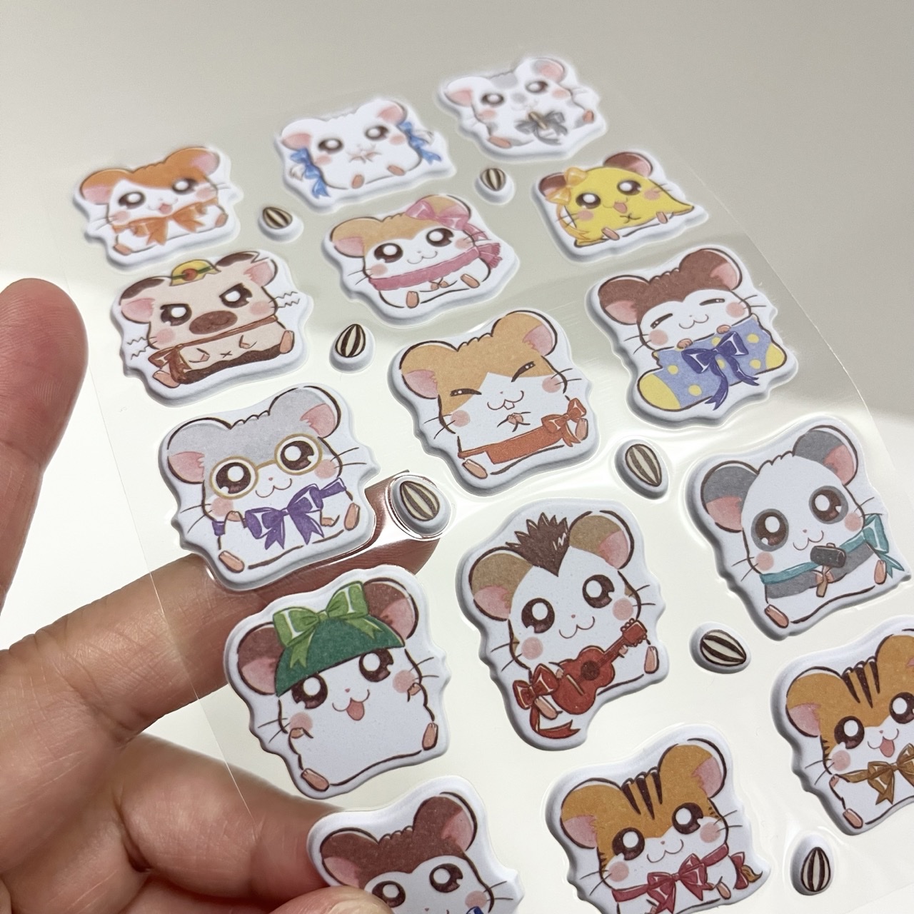 ハム太郎ぷっくりシールの立体感アップ