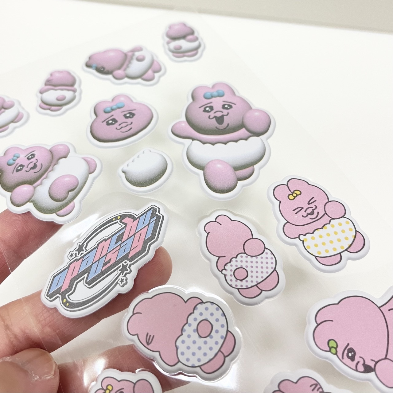 おぱんちゅうさぎのぷくっとシールのぷっくり感アップ