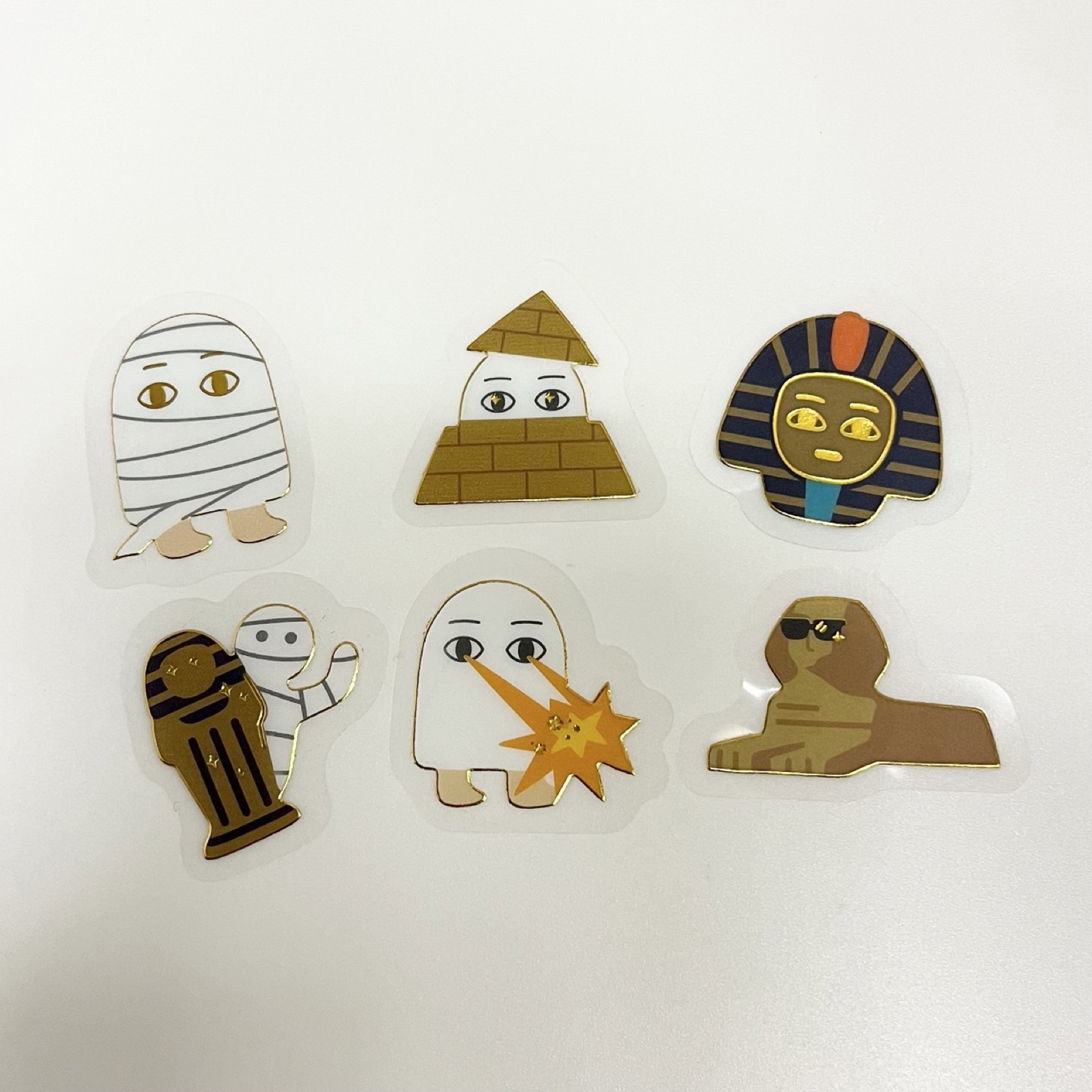 エジプトのフレークシール全6デザイン